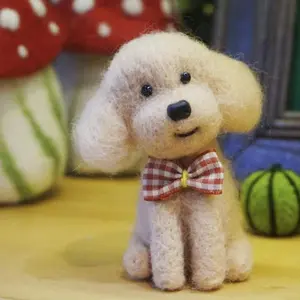 Beginner Needle Felting Kit, Original Design, Includes Foam Pad & Felting Needles（Inserted in the Pad), DIY Felt Animal Set, Charming Felted Animals, Model Xinghao