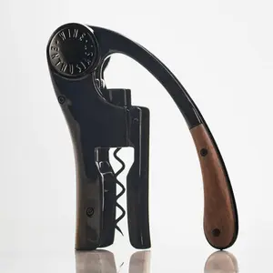 L’Atelier du Vin Glossy Black and Wood Oeno Motion Corkscrew
