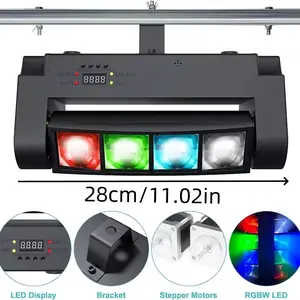 mini 8x3W LED Beam Shaking Head Spider disco Lights, Sound Activated & DMX-512 Control, for DJ Family Party, Club, Bar, Carnival Festival, Wedding Event Show