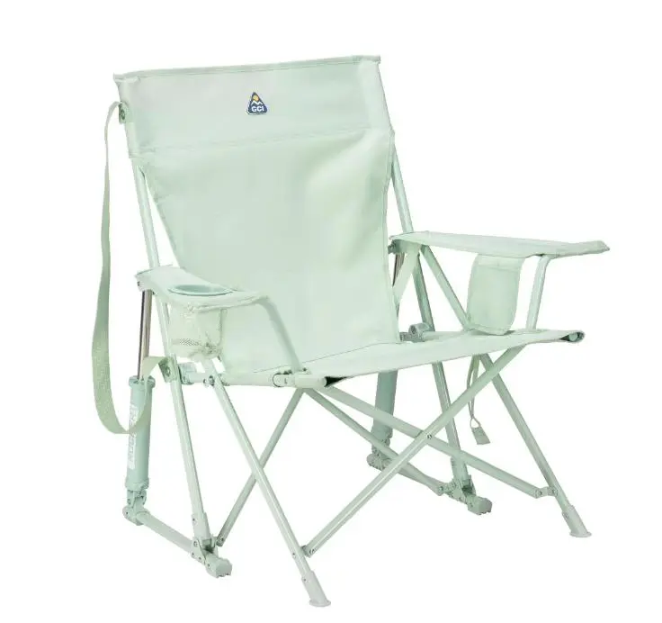 Outdoor Kickback Rocker Low Profile Rocking Camp Chair