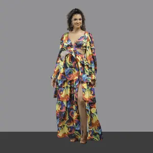 Chic Floral Backless Maxi Dress with Colorful Print and Elegant Design for Summer Wear - Bohemian Style Women's Wear