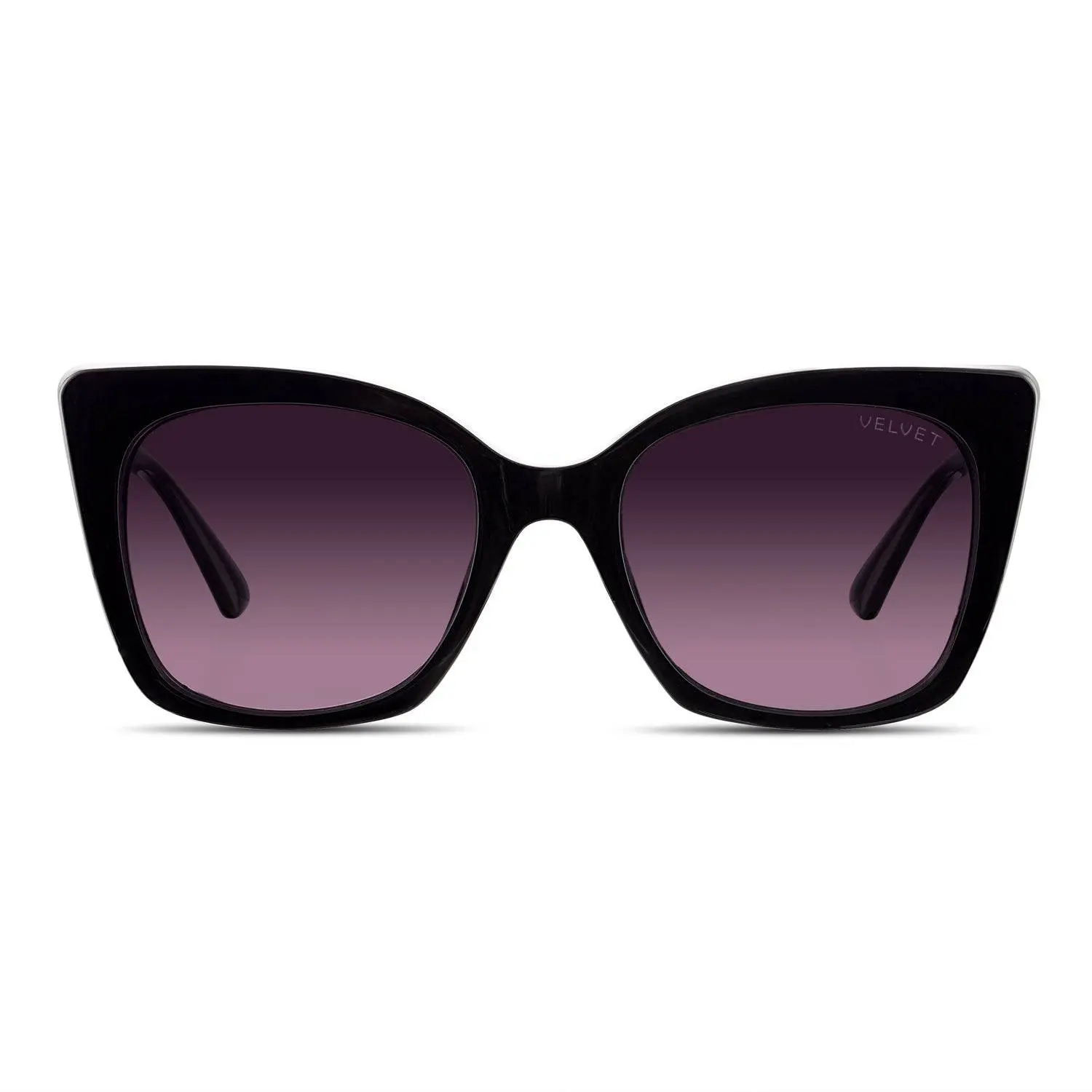 Velvet Eyewear Ada Sunglasses V747BK05 Black Frame Grey Fade Lens 52mm x 17mm x 140mm UV Protection Cat Eye Style