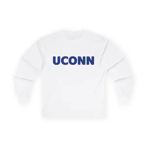 UCONN Block Letter Long Sleeve Tee | College Logo shirt, Connecticut Huskies