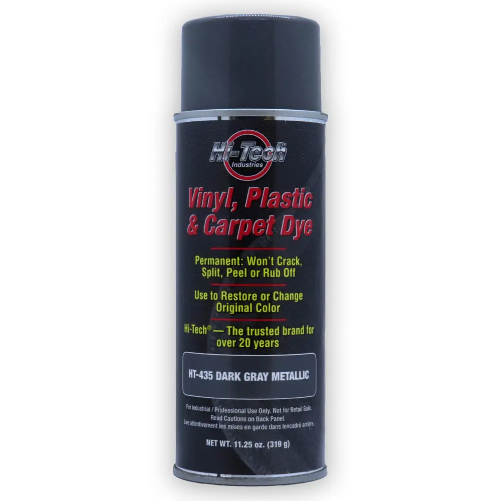Dark Gray Metallic Automotive Vinyl & Carpet Dye Spray Can, 11.25 oz, O.E.M. Computer-Matched Paint Care, Restores Renews & Rejuvenates, Covers Bleach Stains, Easy to Blend, Use to Dye Vinyl & Plastic, Cover Bleach Stains, Computer Matched To O.e.m. Stand