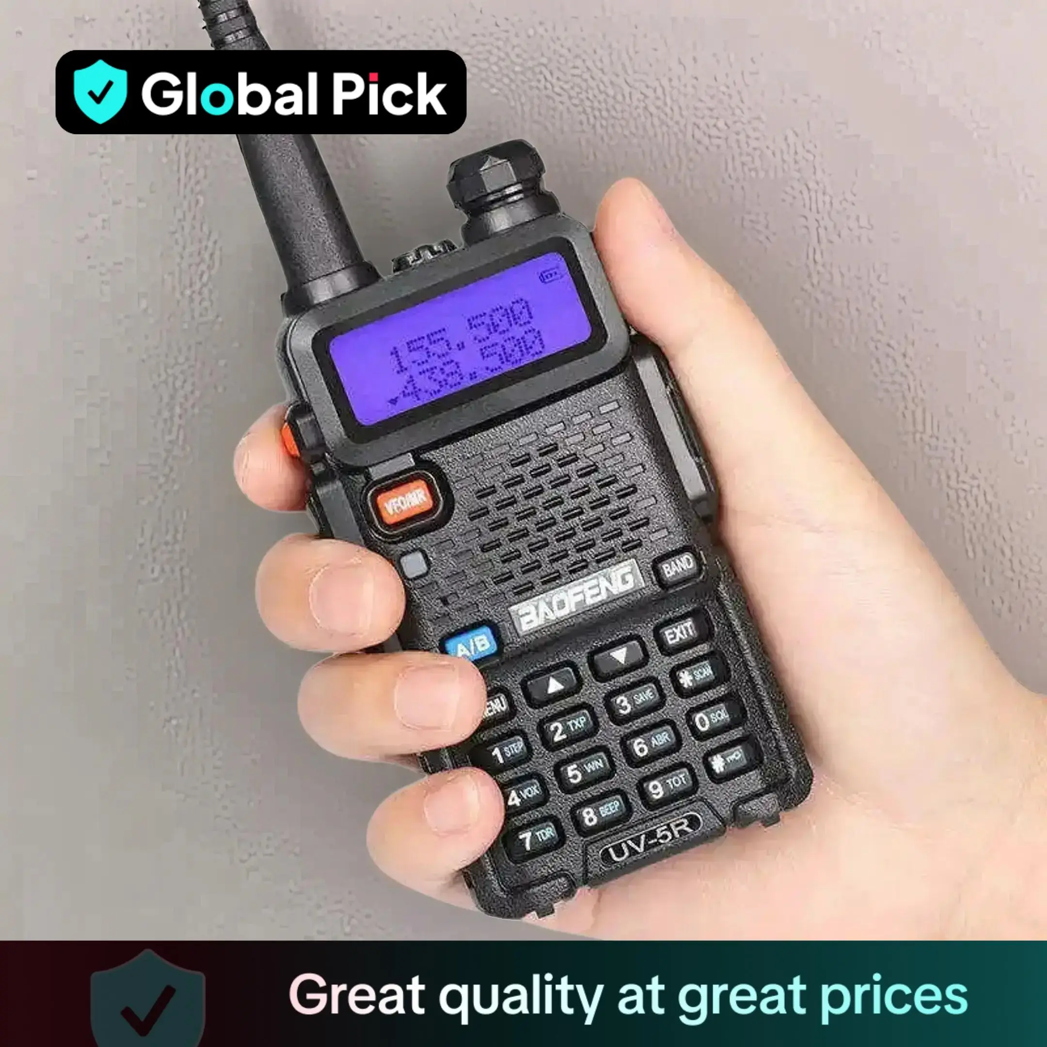 Baofeng UV-5R Dual Band Two Way Radio Transceiver, USB Charging Long Range Supports CHIRP Portable Handheld Walkie Talkie, Wireless Electronic Gadgets