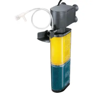 Fish  Filter, Ultra Quiet 400GPH Submersible Sponge Filter for 30~100 Gallon Aquariums - Easy-Clean Bio Sponge,  Clear Water,  Pump, Adjustable Airflow for Fish & Turtle Tanks