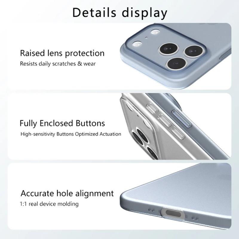 Compatible with iPhone 17 Pro – Clear Phone Case – Ultra Slim Shockproof Protective Cover Protection