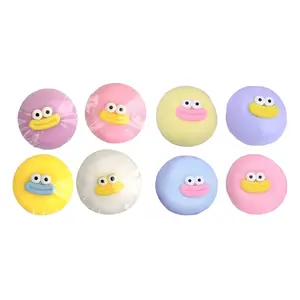 Cartoon Steamed Bun Squeeze Toy 10cm Diameter Slow Rebound Stress Relief Dough Ball Fidget Toy for Anxiety Relief Skin Friendly Ergonomic Design