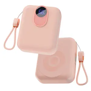 Magnetic Power Bank 10000mAh Mini Portable Charger with 22.5W Fast Charging & 3-Output Digital Display for Apple & Android Devices