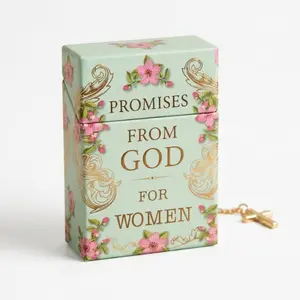 Double-Sided Inspirational Scripture Cards for Women, 50 Teal Floral Office Stationery with Encouraging Bible Verses for Daily Encouragement & Personal Reflection, Religious Gifts to Brighten Your Day