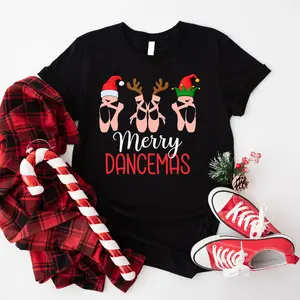 Merry Dancemas Shirt, Ballet Dancer Gift Idea Tee, Ballerina Christmas gift, Ballet Dance Team Shirts, Cute Ballet Xmas Tshirt, Dance Teacher Gift