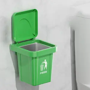 Wall-Mounted High-Value Trash Can Ashtray, Home Decorative Creative Living Room Ornament, Cover Prevents Flying Ashes