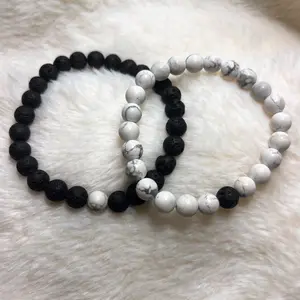 Distance Relationship bracelet His and Hers Set