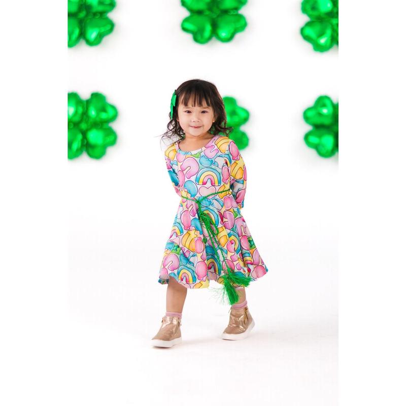 Rainbow Lucky Belt Dress