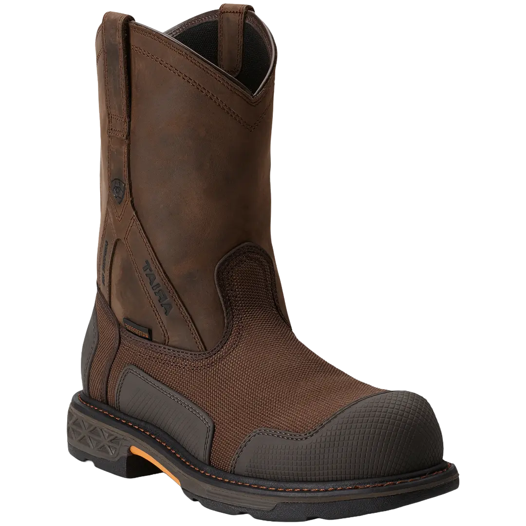 Ariat Men's OverDrive XTR Waterproof Brown Cordura Composite Toe Work Boot 10012942