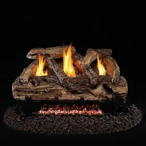 Real Fyre  24 in. G9 Series Split Oak Vent Free Log Set