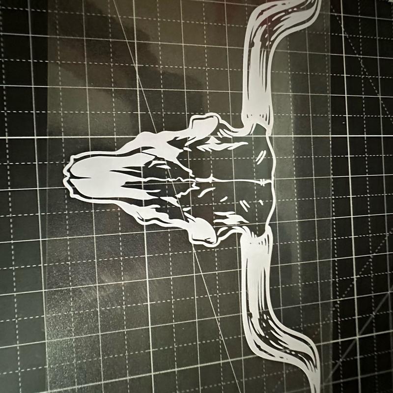 Weatherproof Vinyl Decal for Trucks or Cars Smaller Bull Skull Design 12x6 Inches Vehicle Exterior Decoration Durable and Versatile