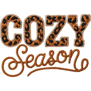 DTF Transfer AM Cozy Season Multi Sizes Leopard Design for Cotton Polyester Garments Full Color Vibrant Durability
