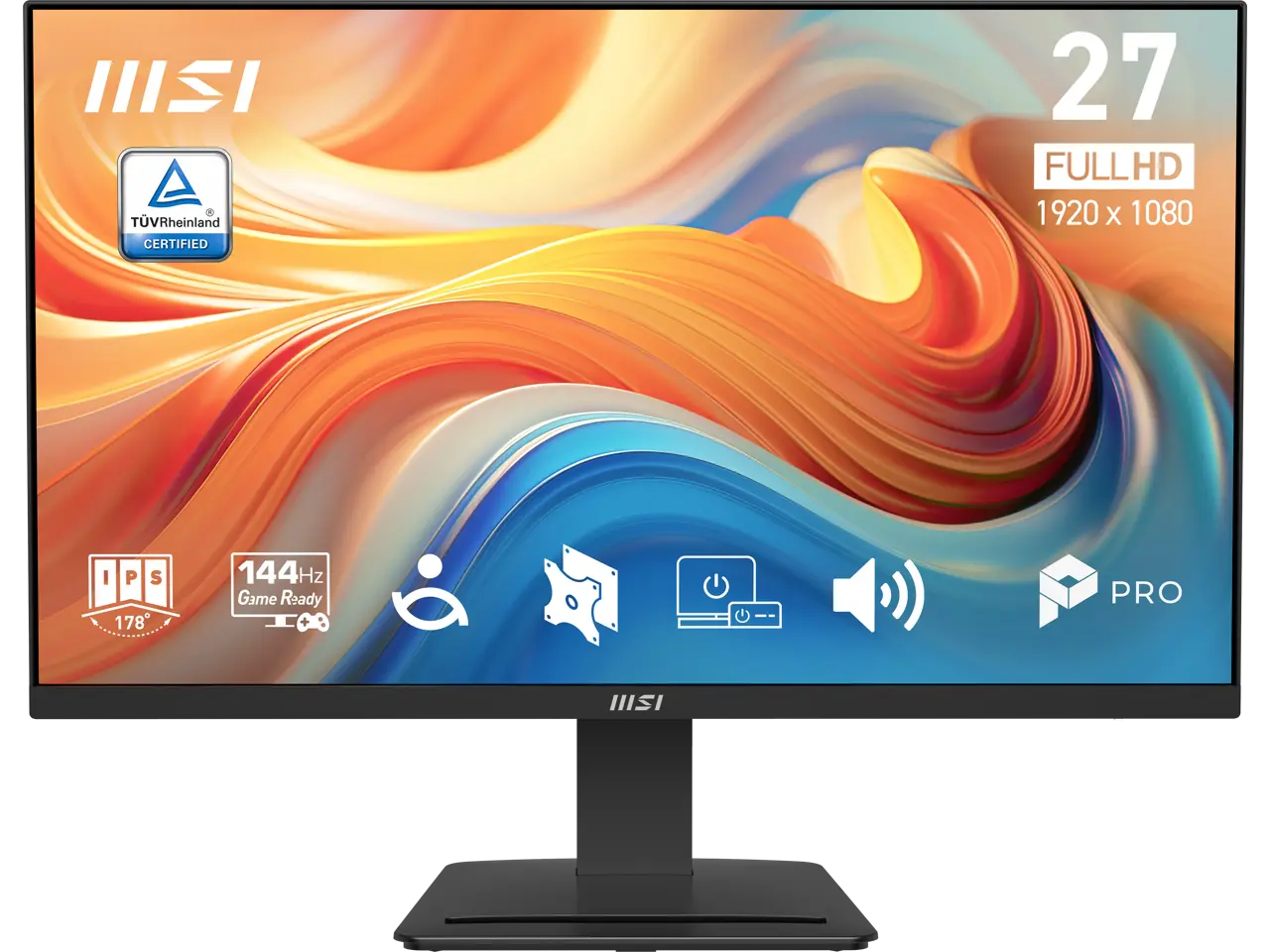 MSI 27 inch Full HD 144Hz IPS 1ms Built-in Speakers FHD Computer Monitor for both work and gaming PRO MP273 E14A