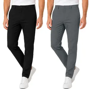 Men's 2-Pack Super Stretch Slim Fit Everyday Chino Pants