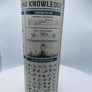 Polar Camel Duck Hunting Knowledge 22 oz UV Printed Skinny Tumbler with Slider Lid Stainless Steel Dishwasher Safe 8 Tall