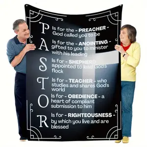 Gift for Religious Lovers Blanket Pastor Blanket Soft Flannel Sofa Blanket TV Blanket Gift Blanket One