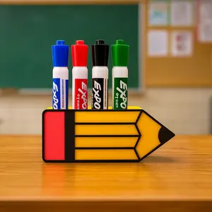 Pencil-Shaped Magnetic Dry Erase Marker Holder for Classroom Decor Teacher Appreciation Gift