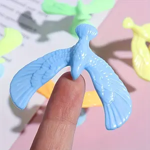 10pcs Fun Gravity Bird Balance Puzzle, Science Balance, Gravity Challenge Physics Pendulum, Office Supplies Accessories- No Feathers, No Batteries Required, Suitable for Party Decorations and Gifts, Halloween, Christmas