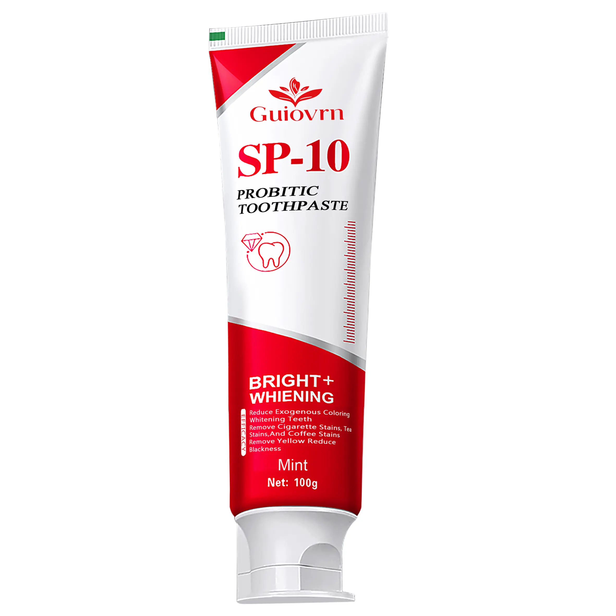 Guiovrn SP-10 Probiotic Toothpaste,SP10，Fluoride-Free, Hydroxyapatite, Anti-Plaque, Management refreshing