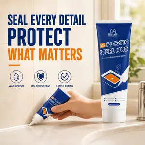 Premium White Silicone Caulk Sealant for Kitchen & Bathroom, Waterproof Gap Filler for Sink, Shower, Toilet & Tile, Strong Adhesion, Crack & Shrink Resistant, Anti-Mold, Easy to Apply, Includes Free Handy Application Tool, 5oz Tube