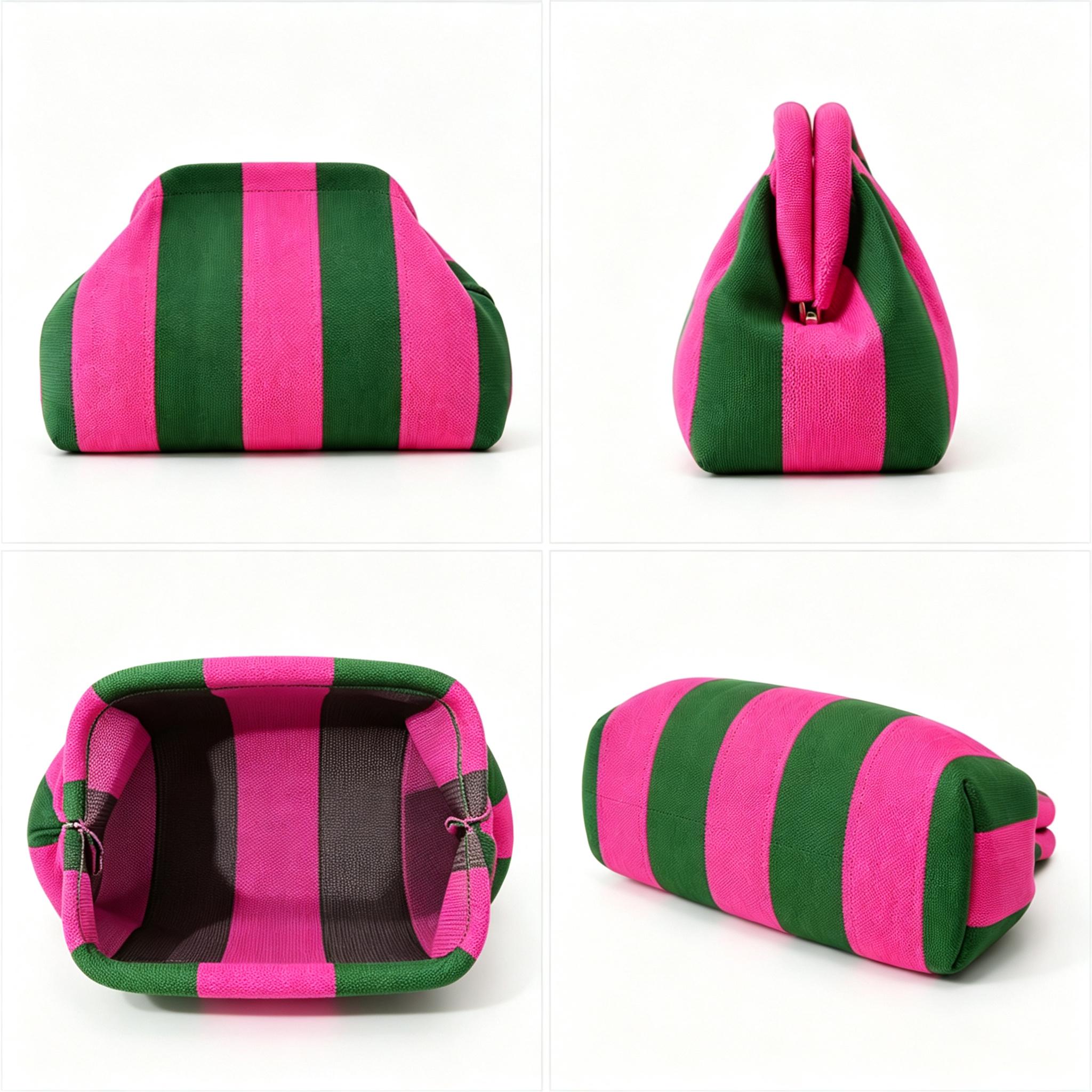 Women's Color-Block Handheld Bag, Vintage Stripe/Houndstooth/Wavy/Triangle Pattern Underarm Purse, Portable Everyday Storage Handbag, Casual Chic Accessory for Daily Dates and Stylish Outfits
