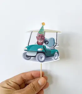 Personalized Golf Cupcake Toppers – Golf Par-Tee Birthday Decor