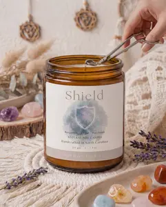 Shield Soy Candle Bergamot, Copal & Patchouli Protection Candle for Grounding & Spiritual Strength
