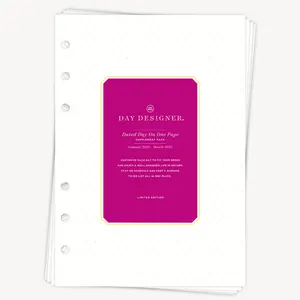 A5 Quarterly Planner Inserts: Dated Day on One Page (Q1 2025: Jan-March)