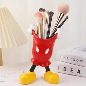 Cute Mouse Pen Holder for Desk, Office Desk Accessories, Cartoon Mouse Vase Makeup Brush Holder, Birthday Party Supplies Gift for Home Decoration