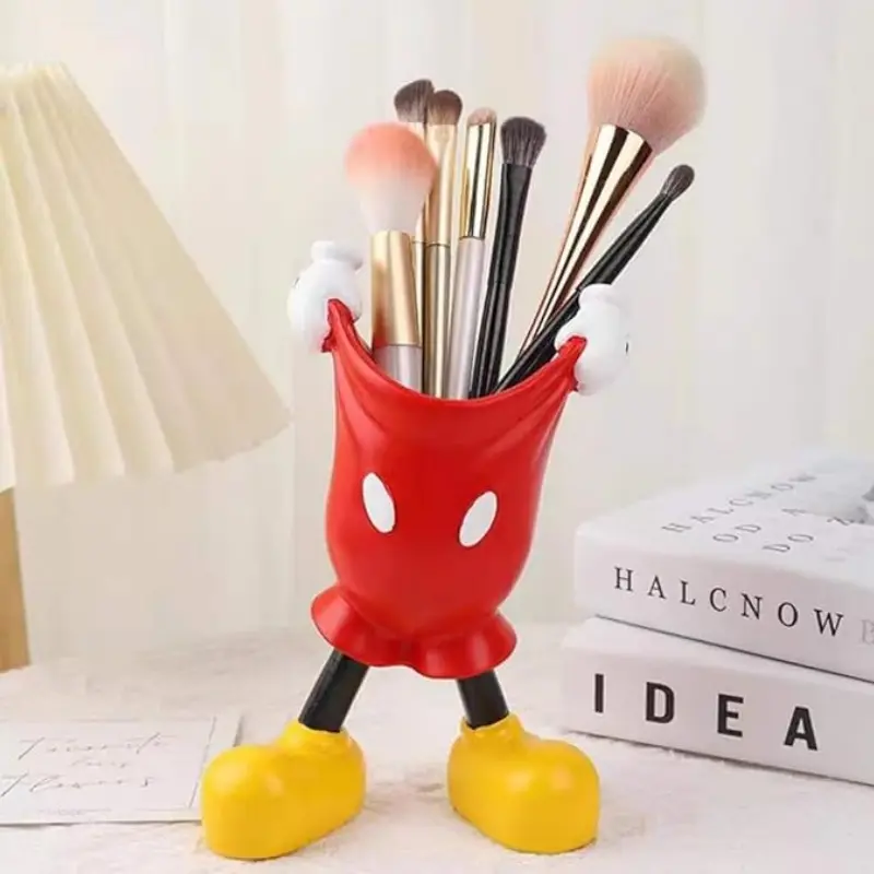 Cute Mouse Pen Holder for Desk, Office Desk Accessories, Cartoon Mouse Vase Makeup Brush Holder, Birthday Party Supplies Gift for Home Decoration, Desk Gadgets, Fun Desk Accessories