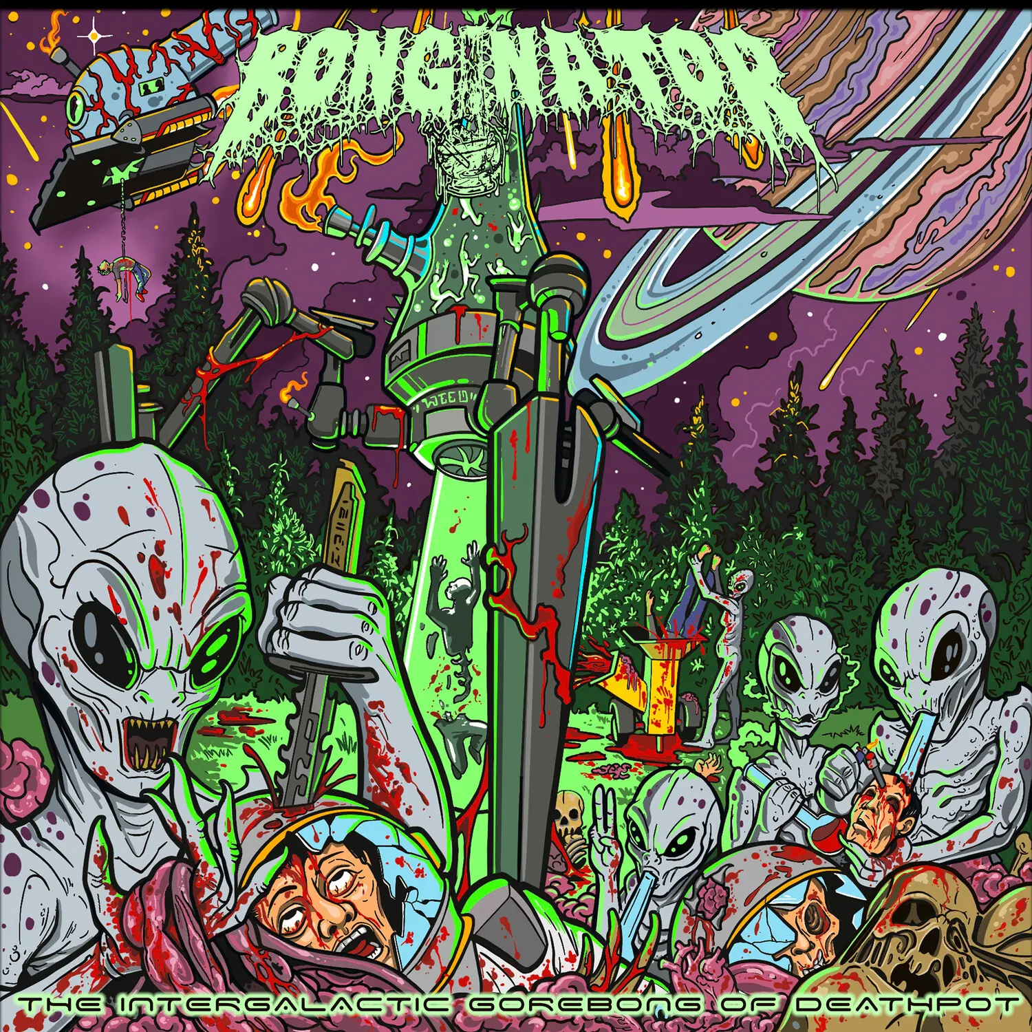 Bonginator - The Intergalactic Gorebong of Deathpot  [VINYL RECORD - LP] Explicit, Purple, Colored Vinyl, Gold, 140 Gram Vinyl