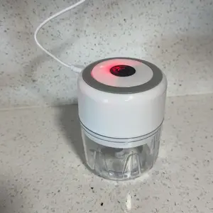 Electric Food Shredder, Mini Meat Grinder, Garlic Puree Maker, USB Charging, Portable Kitchen Gadget for Minced Meat, Vegetable, Onion, Ginger, Chili, Rechargeable Lithium Battery raccoon  cheese  grater lychee  peelers