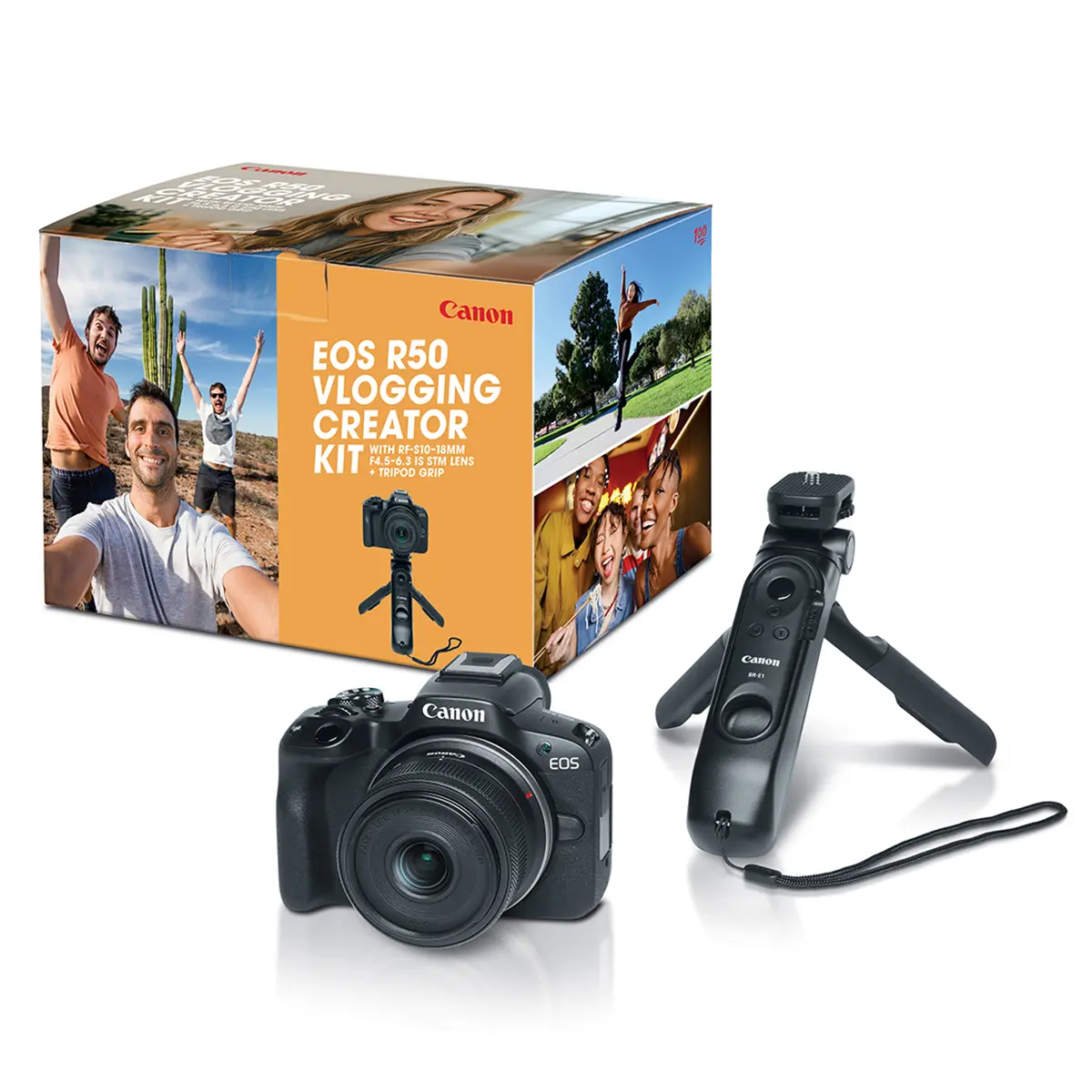 Canon EOS R50 Mirrorless Camera and RF-S 10-18mm f/4.5-6.3 Lens Video Creator Kit