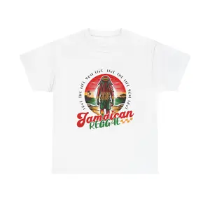 Jamaican Reggae Rasta Sunset T-Shirt | Island Vibes, Dreadlocks Silhouette