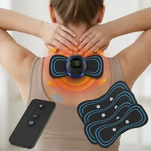 TENS Muscle Stimulator Massage Patch with 5Pads & Remote, 19 Levels 8 Modes Shoulder Neck Back Waist Leg Muscle Relexation Pad, Gifts for Men Women, Father's Day Gift