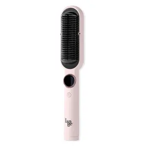 L'ANGE HAIR Smooth-It 2-in-1 Hot Comb Straightener | Digital Straightening Comb with Adjustable Heat Dial | Ionic Technology for Frizz-Free Styling | for All Hair Types (Digital Comb - Blush)