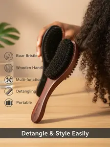 Heavy Duty Soft Silicone Shampoo Scrubber Boar Bristle Brush, Multi-Purpose Shower Hair Comb for Scalp Exfoliation and Relaxing Head Massage Viral
