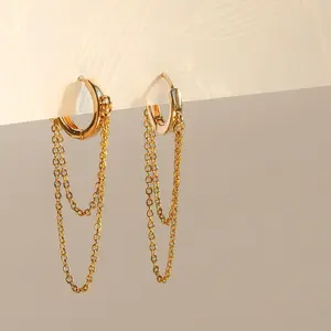 Small Hoop Earrings in Gold shade | Bridal shower gift | Vintage style wedding jewelry | Wedding accessories | Bridesmaid gift