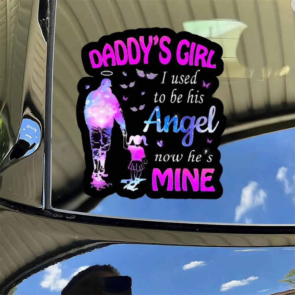 Daddy's Girl Letter Pattern Vinyl Sticker, Personalized Car Decal Sticker, Universal Car Decoration Accessories for Women & Men, Cool Car Accessories