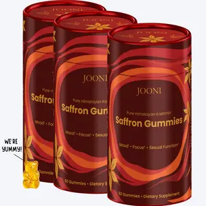JOONI 3 Pack Pure Himalayan Kashmiri Saffron Gummies  Dietary Supplement Natural Flavor Non-GMO Sugar-Free 100% Vegan Gluten-Free Edible Supplement