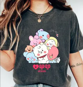 Youth and Adult BT21 Chibi World Tour T-Shirt, Bangtan 2026 Concert Shirt, Merch for Kpop Fan