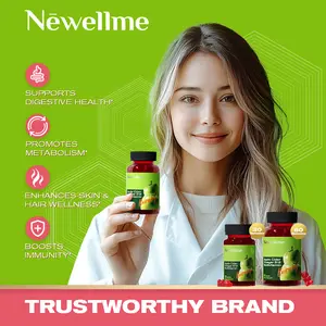 NEWELLME Apple Cider Vinegar Gummies Formulated to Support Normal Energy Levels & Gut Health - Supports Digestion Edible Supplement Dietary Organic Fitness
