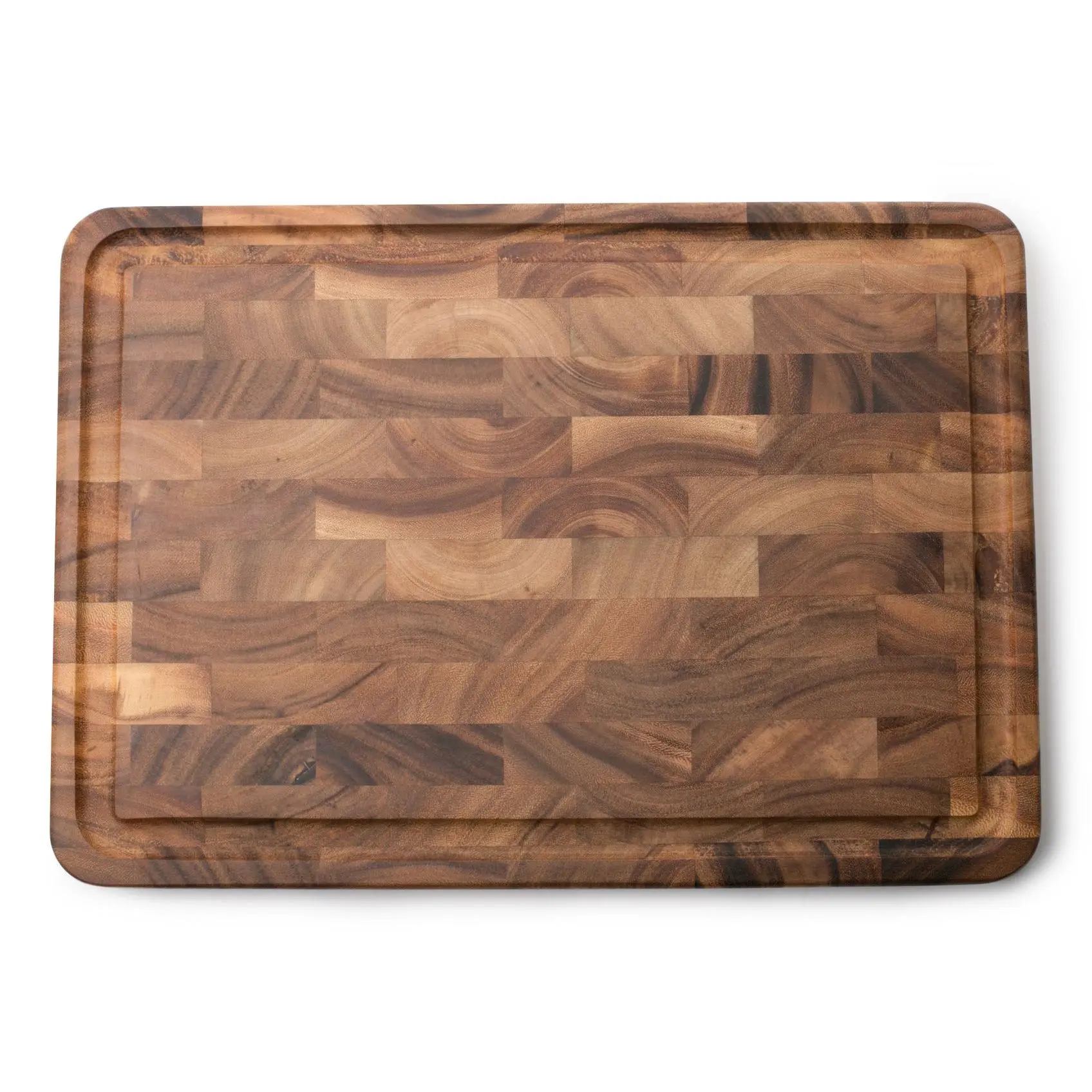 Ironwood Gourmet Large End Grain Acacia Wood Cutting Board