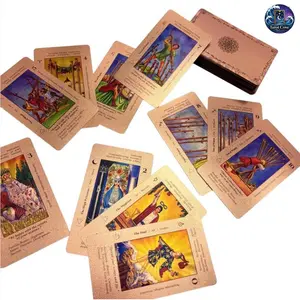 Tarot Cove Rose Gold Foil Tarot Deck – Waterproof & Wrinkle-Resistant Tarot Cards with Guide Book, Beginner-Friendly Tarot Set. Features Chakras, Planets, Zodiac Signs, Elements & Positive Affirmations